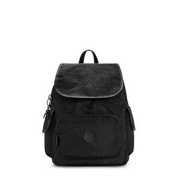 Kipling City Pack Small Classic Backpacks Urban Black Jacquard | CA 1502RV